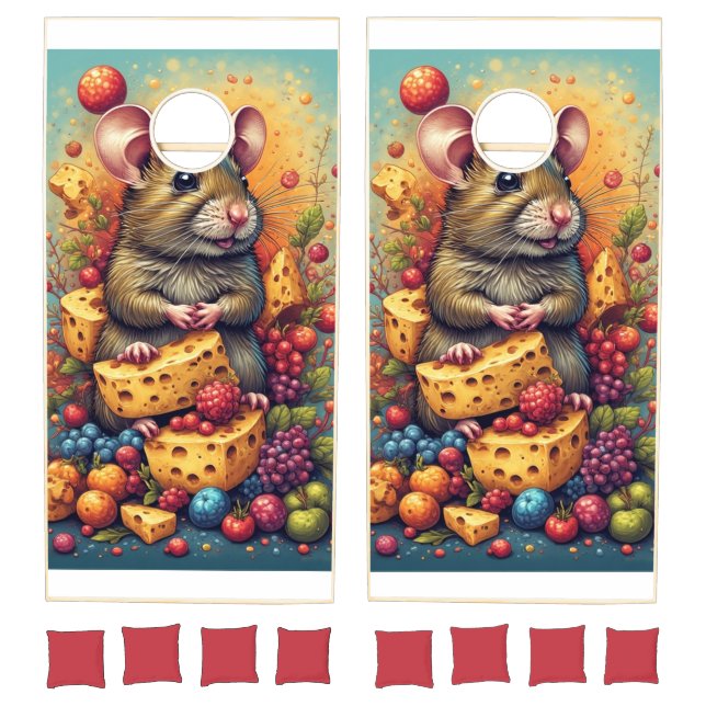 Funny Mouse Eating  Cornhole Set (Set)