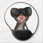 Funny Mouse Gel Mouse Pad<br><div class="desc">Funny looking black and white gel mouse pad design by WearSmart</div>