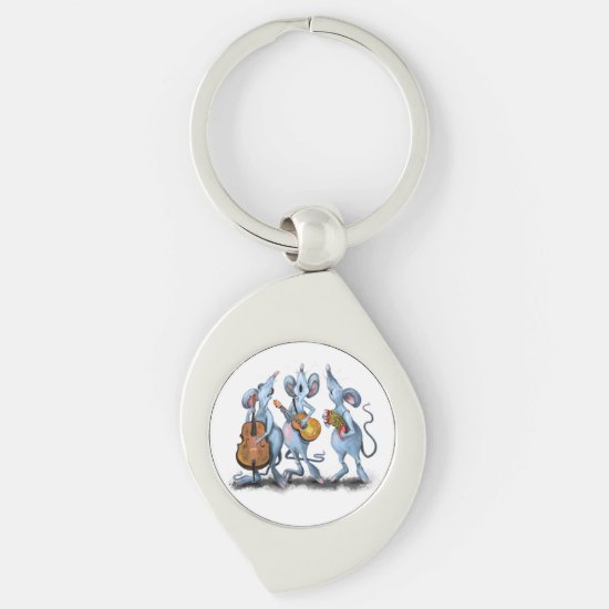 Funny Mouse Music Band Keychain