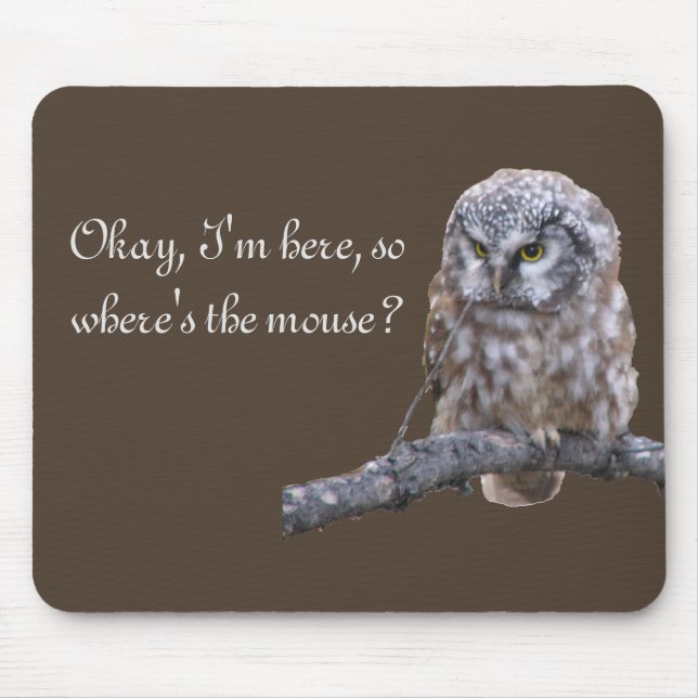 Funny mouse pad with owl (Front)