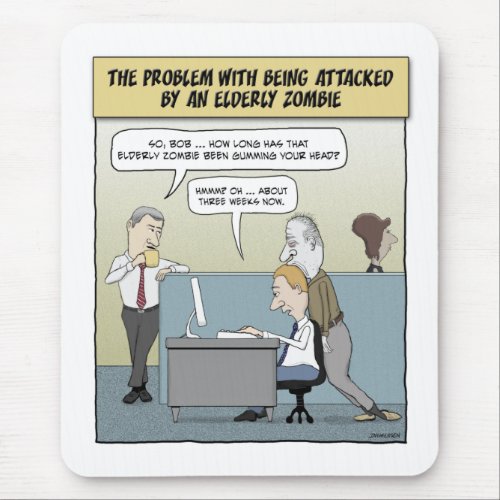 Funny mousepad Elderly Zombie Mouse Pad