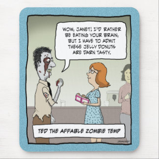 Funny mousepad: Office Zombie Mouse Pad