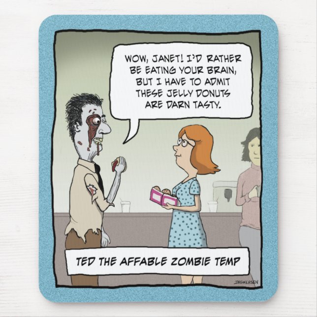 Funny mousepad: Office Zombie Mouse Pad (Front)