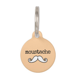 Funny Moustache Pet ID Tag