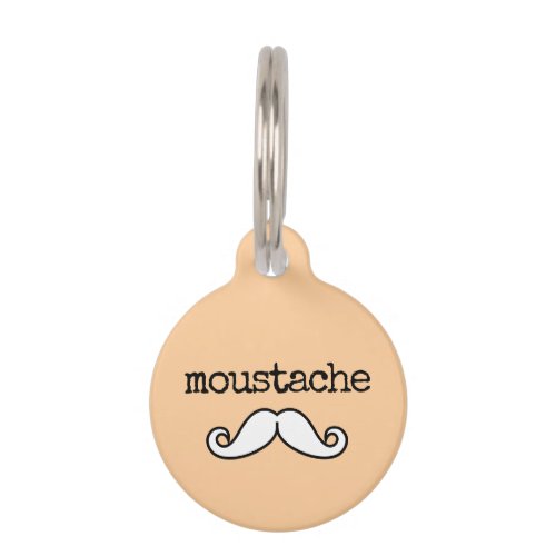 Funny Moustache Pet ID Tag