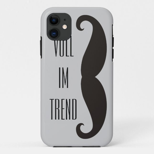 Funny Moustache / Schnurrbart + your text Case-Mate iPhone Case (Back)