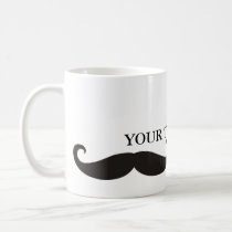 Funny Moustache / Schnurrbart   your text Coffee Mug