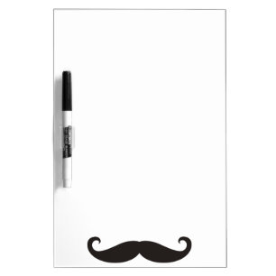 Funny Moustache / Schnurrbart + your text Dry Erase Board