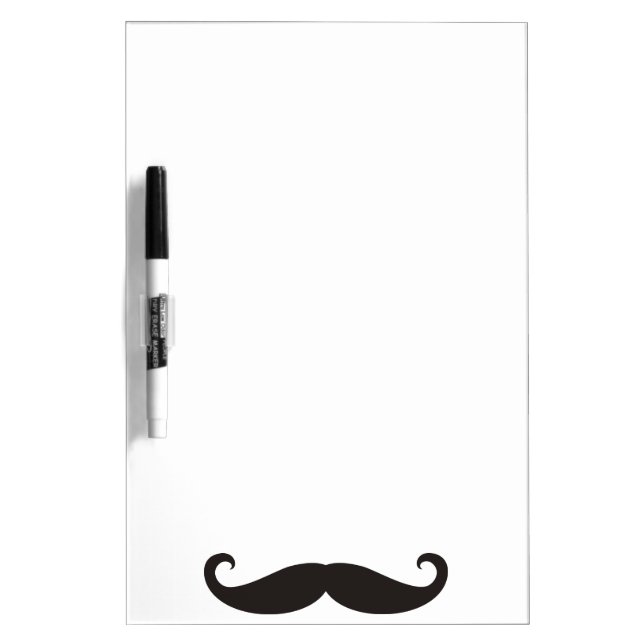 Funny Moustache / Schnurrbart + your text Dry Erase Board (Front)