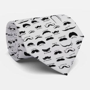Funny Moustache Types Masculine Father's Day   Neck Tie
