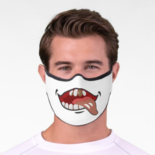 Funny mouth bad teeth humor adults children premium face mask