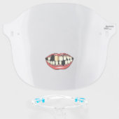 Funny Mouth Gold Tooth Teeth Face Shield (Front w/Glasses)