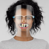 Funny Mouth Gold Tooth Teeth Face Shield (Insitu)