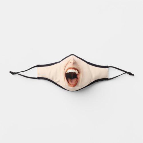 Funny Mouth Laughing Premium Face Mask