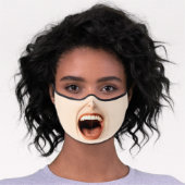 Funny Mouth Laughing Premium Face Mask (Worn)