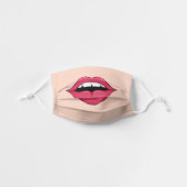 Funny Mouth Lips Kids' Cloth Face Mask (Front, Unfolded)