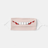 Funny Mouth Smile Adult Cloth Face Mask (Front, Folded)