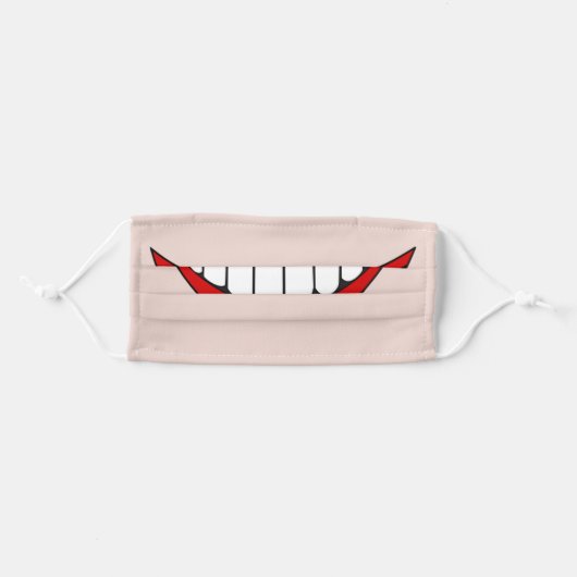 Funny Mouth Smile Adult Cloth Face Mask (Front, Folded)