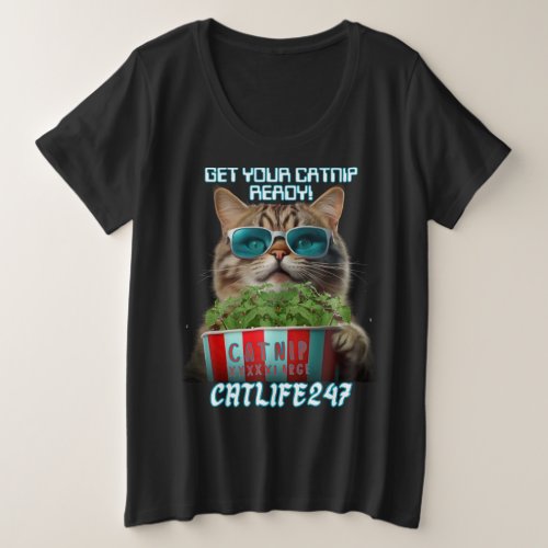 Funny Movie Cat Plus Size T_Shirt