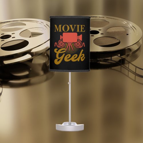 funny Movie geek word art Table Lamp