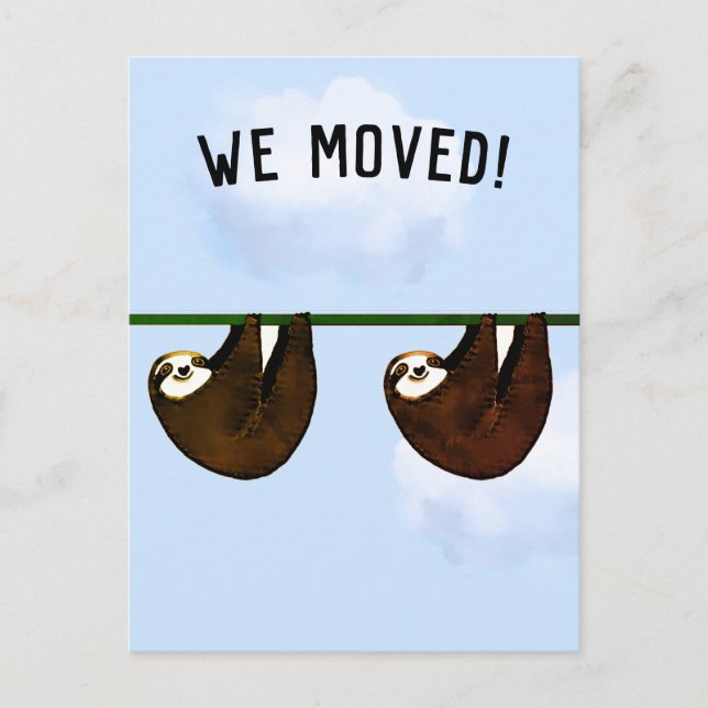 Funny Moving Announcement Postcard (Front)