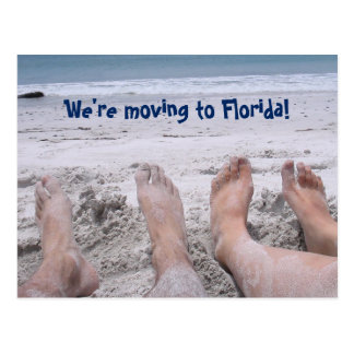 Funny Moving to Florida change of address Postcard