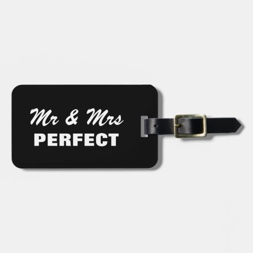 Funny Mr and Mrs luggage tags  Personalized name