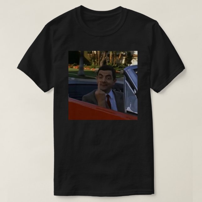 Funny mr bean middle finger design meme T-Shirt (Design Front)