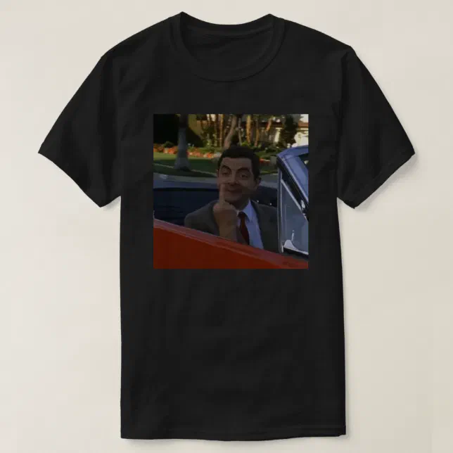 Funny mr bean middle finger design meme T-Shirt Zazzle