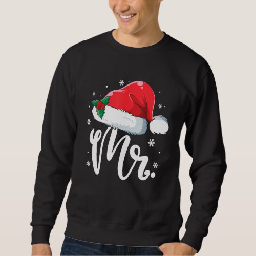 Funny Mr Claus Santa Christmas Matching Couple Paj Sweatshirt
