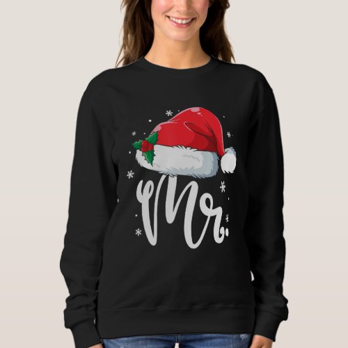 Funny Mr Claus Santa Christmas Matching Couple Paj Sweatshirt