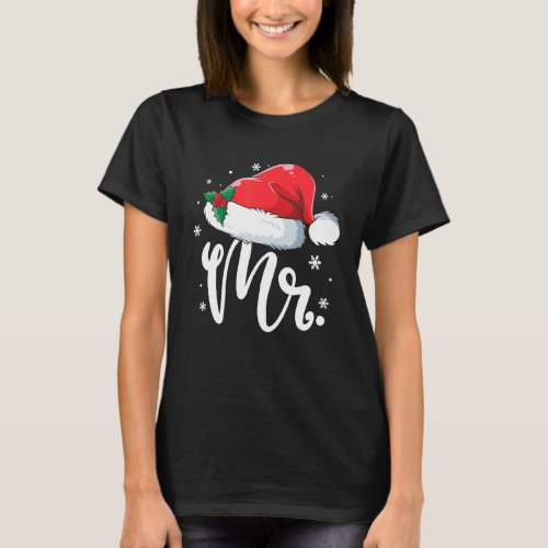 Funny Mr Claus Santa Christmas Matching Couple Paj T_Shirt