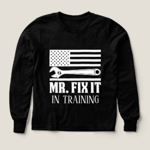 Funny Mr. fix word art training Tri-Blend Shirts