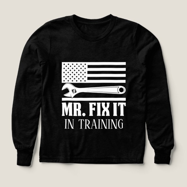Funny Mr. fix word art training Tri-Blend Shirts (Design Front)