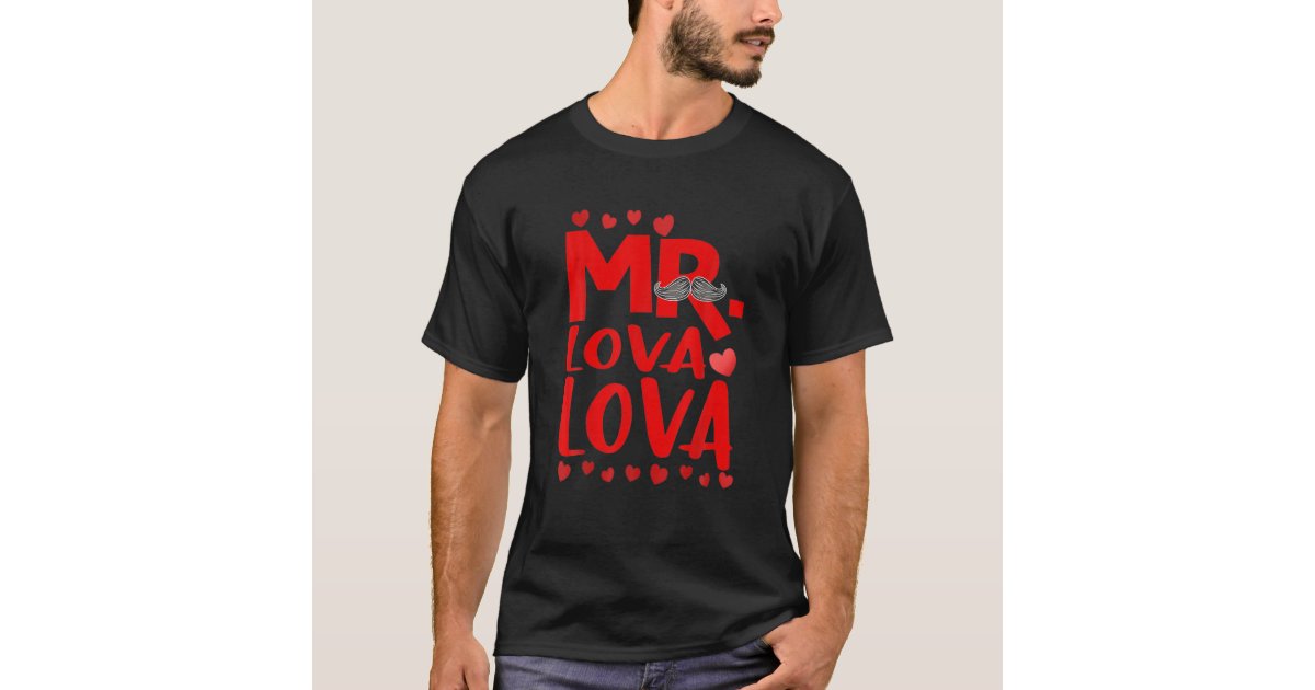 Mr Lova Lova Valentine's Day Shirt Vday Stylish Kids Tee 