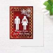 Funny Mr & Mrs  Santa personalized Christmas tag (Desk)