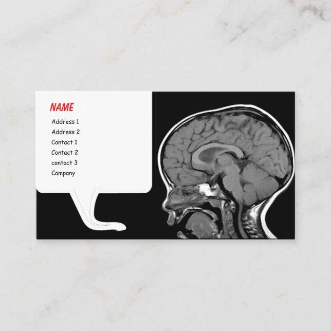 Funny MRI business card template (Front)