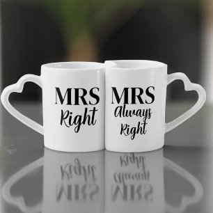 Funny Mrs Always Right Coffee Mug Set