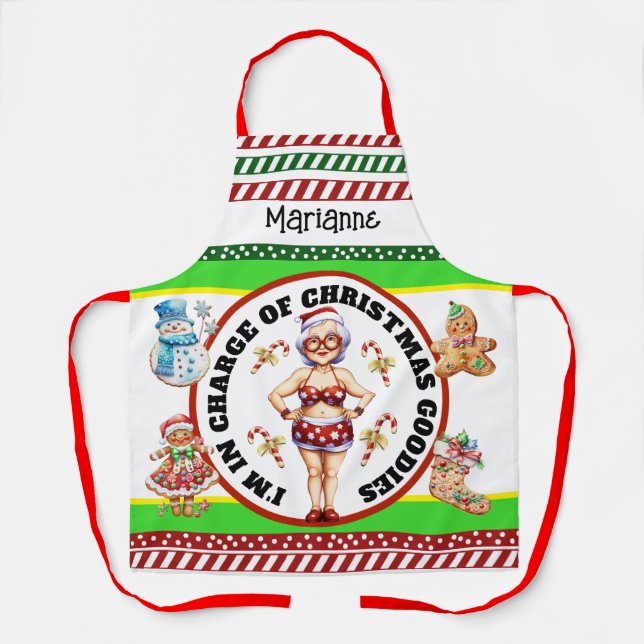 Funny Mrs. Claus Apron (Front)