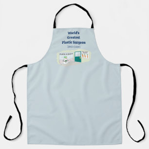Funny Ms Frosty at plastic surgeon cartoon Apron