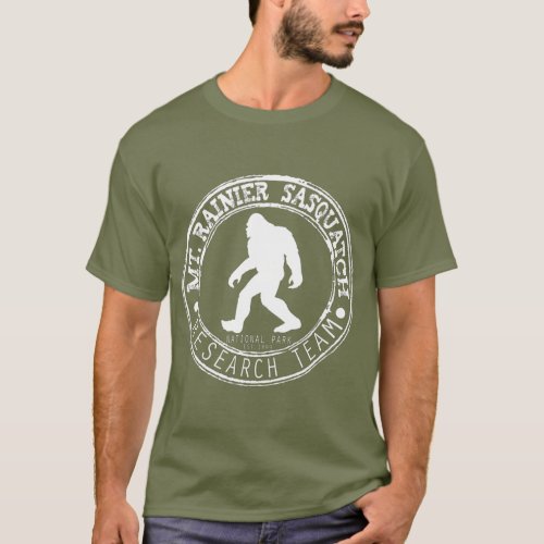 Funny Mt Rainier National Park Sasquatch Team T_Shirt