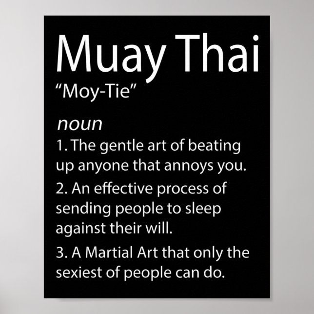Funny Muay Thai And Thai Boxing - Muay Thai Defini Poster (Front)