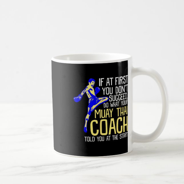 Funny Muay Thai Coach Boxing Design  Coffee Mug (Right)