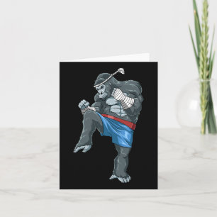 Funny Muay Thai Gorilla - Thai Boxing Card
