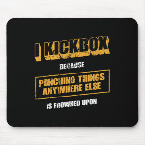 Funny Muay Thai Kickboxing And Mixed Martial Arts  Mouse Pad