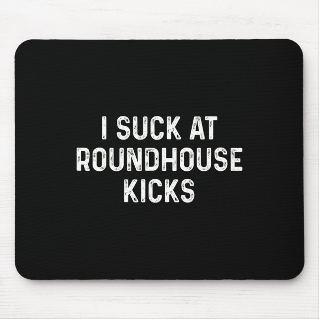 Funny Muay Thai Kickboxing Roundhouse Kick  Mouse Pad (Front)