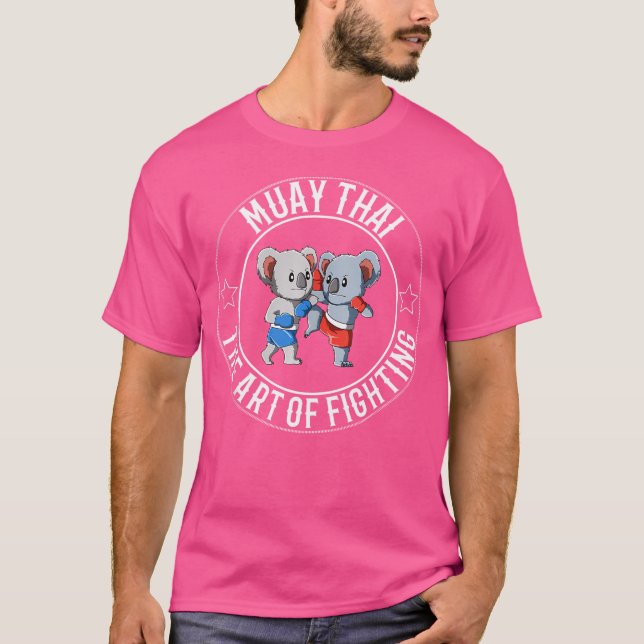 Funny Muay Thai Koala Thai Boxing T-Shirt (Front)