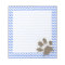 Funny Muddy Paw Print on Blue Chevron