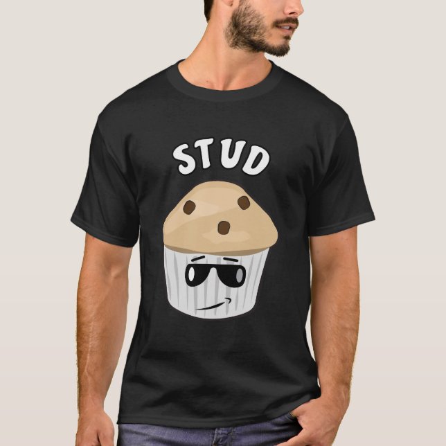 Funny Muffin Design T-Shirt (Front)