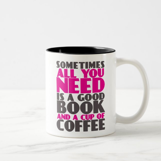 Funny Mug for Book and Coffee Lovers Bookworm Nerd (Right)